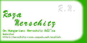 roza merschitz business card